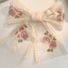 Embroidery Lace Hair Bow