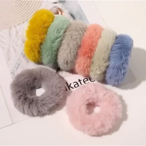 fur scrunchies