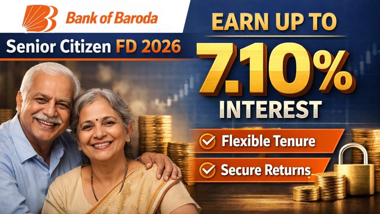 Bank Of Baroda Senior Citizen FD 2026: Earn Up To 7.10% Interest With Flexible Tenure And Secure Returns