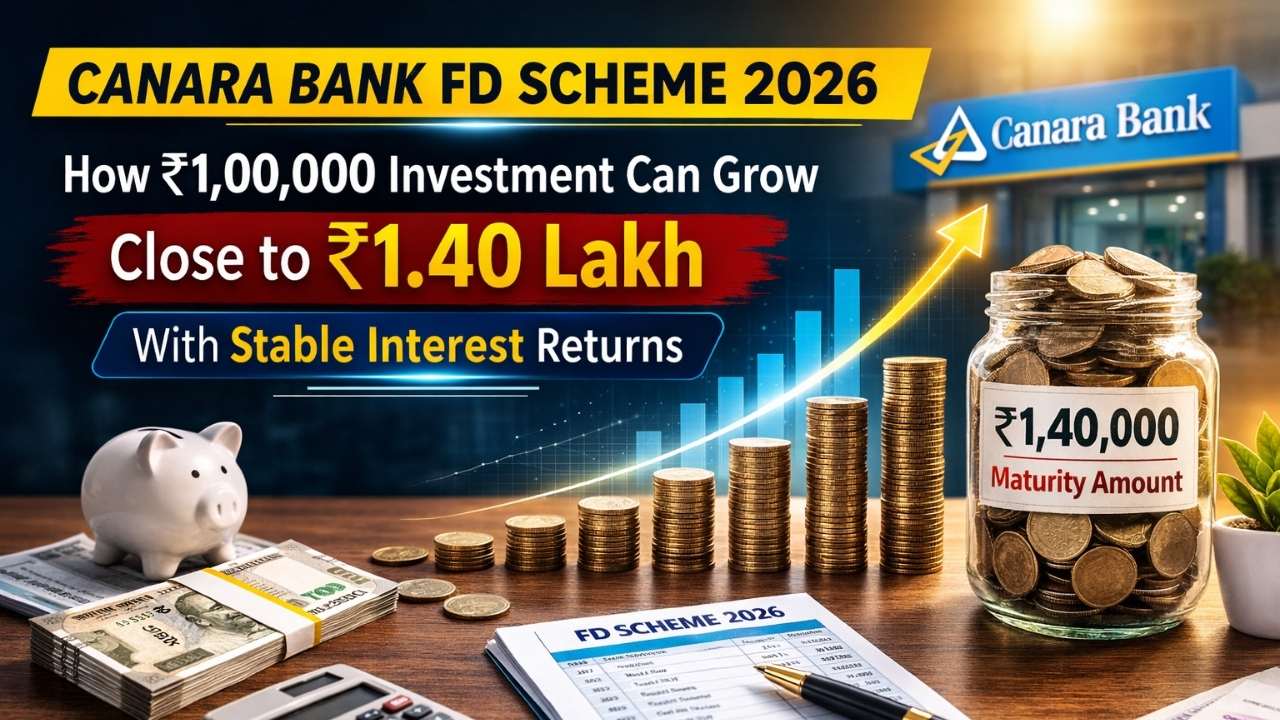 Canara Bank FD Scheme 2026: How ₹1,00,000 Investment Can Grow Close To ₹1.40 Lakh With Stable Interest Returns