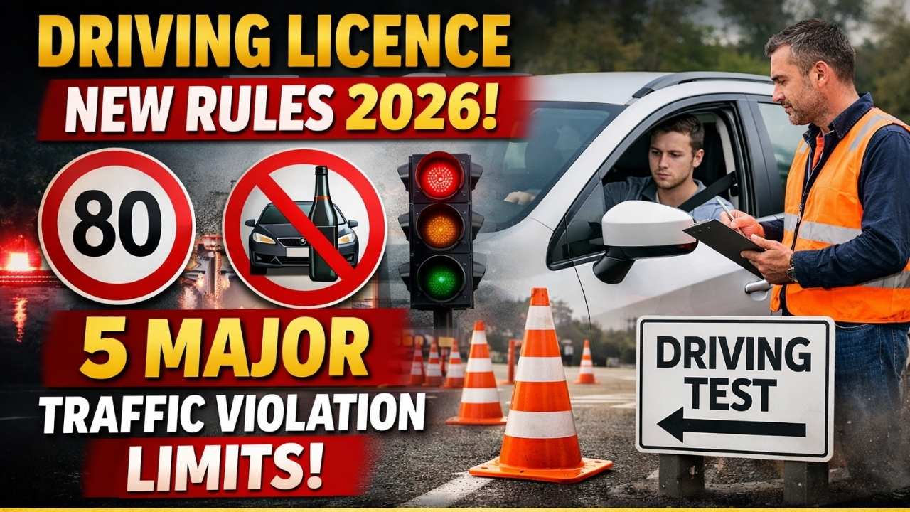 Driving Licence New Rules 2026: 5 Major Traffic Violation Limits, and Updated Testing System Explained