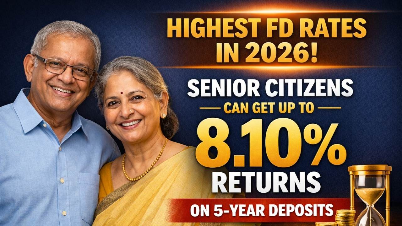 Highest FD Rates In 2026: Senior Citizens Can Get Up To 8.10% Returns On 5-Year Deposits