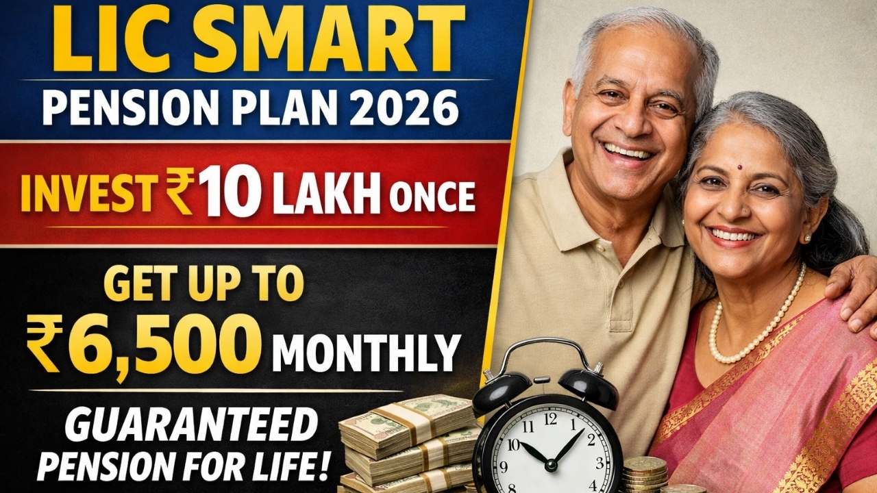 LIC Smart Pension Plan 2026: Invest ₹10 Lakh Once And Get Up To ₹6,500 Monthly Guaranteed Pension For Life