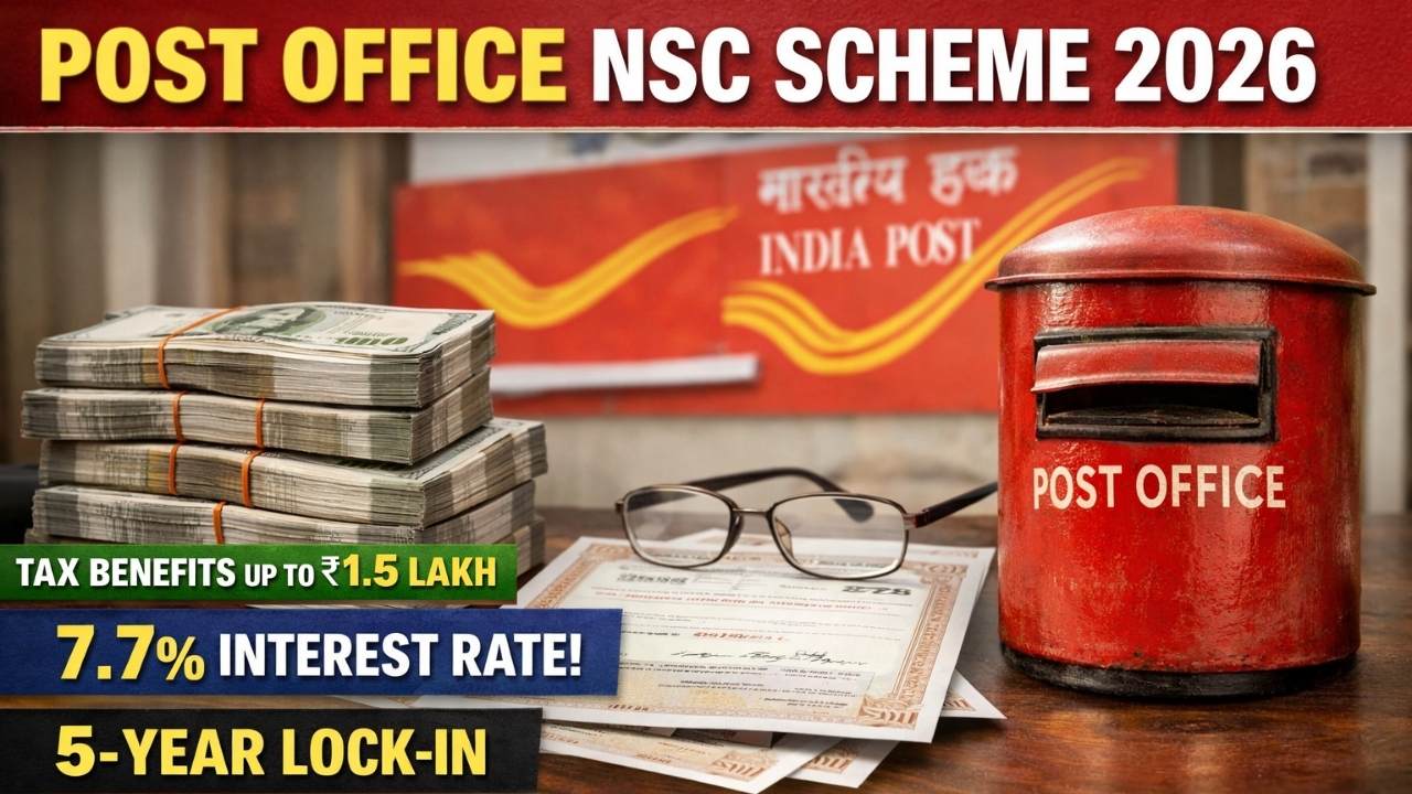 Post Office NSC Scheme 2026: 7.7% Interest Rate, 5-Year Lock-In, Tax Benefits Up To ₹1.5 Lakh