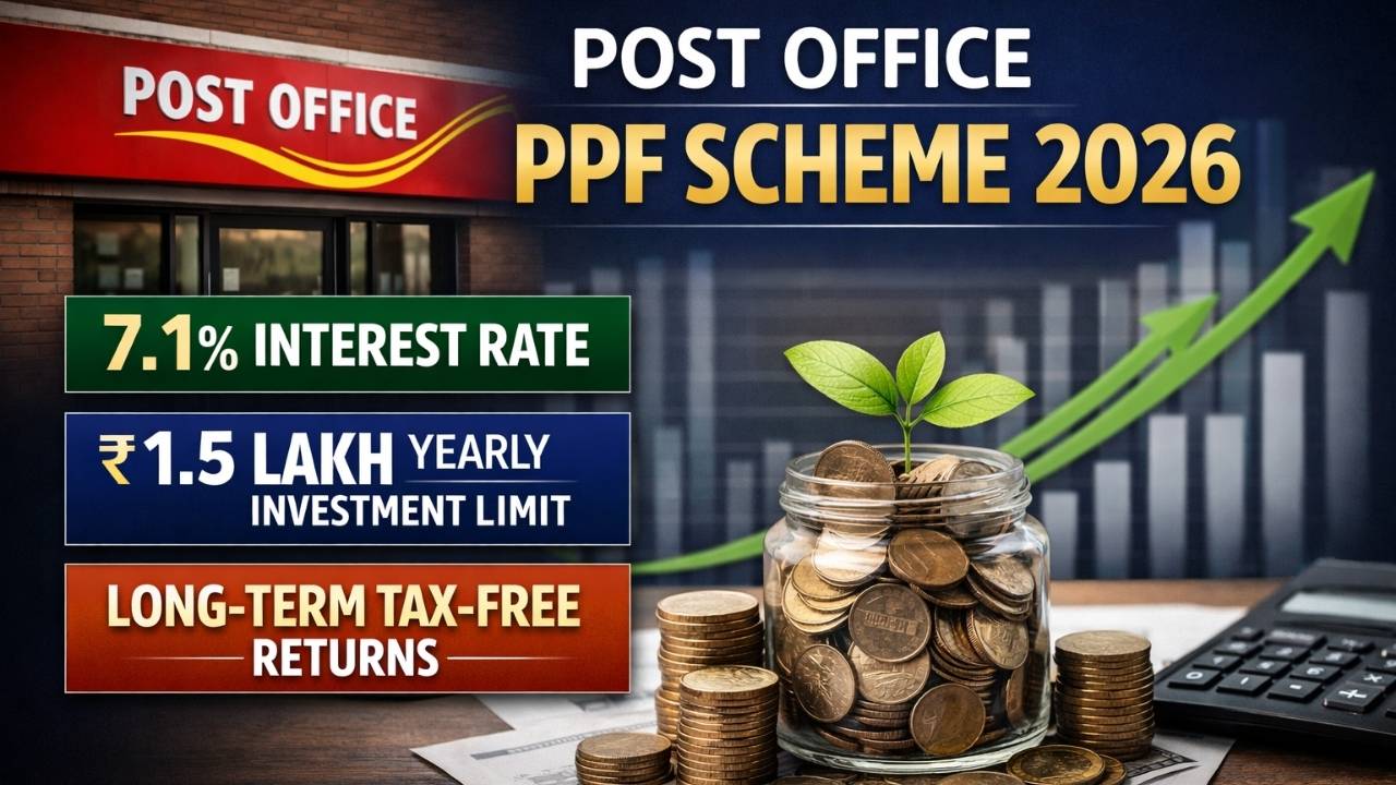 Post Office PPF Scheme 2026: 7.1% Interest Rate, ₹1.5 Lakh Yearly Investment Limit and Long-Term Tax-Free Returns