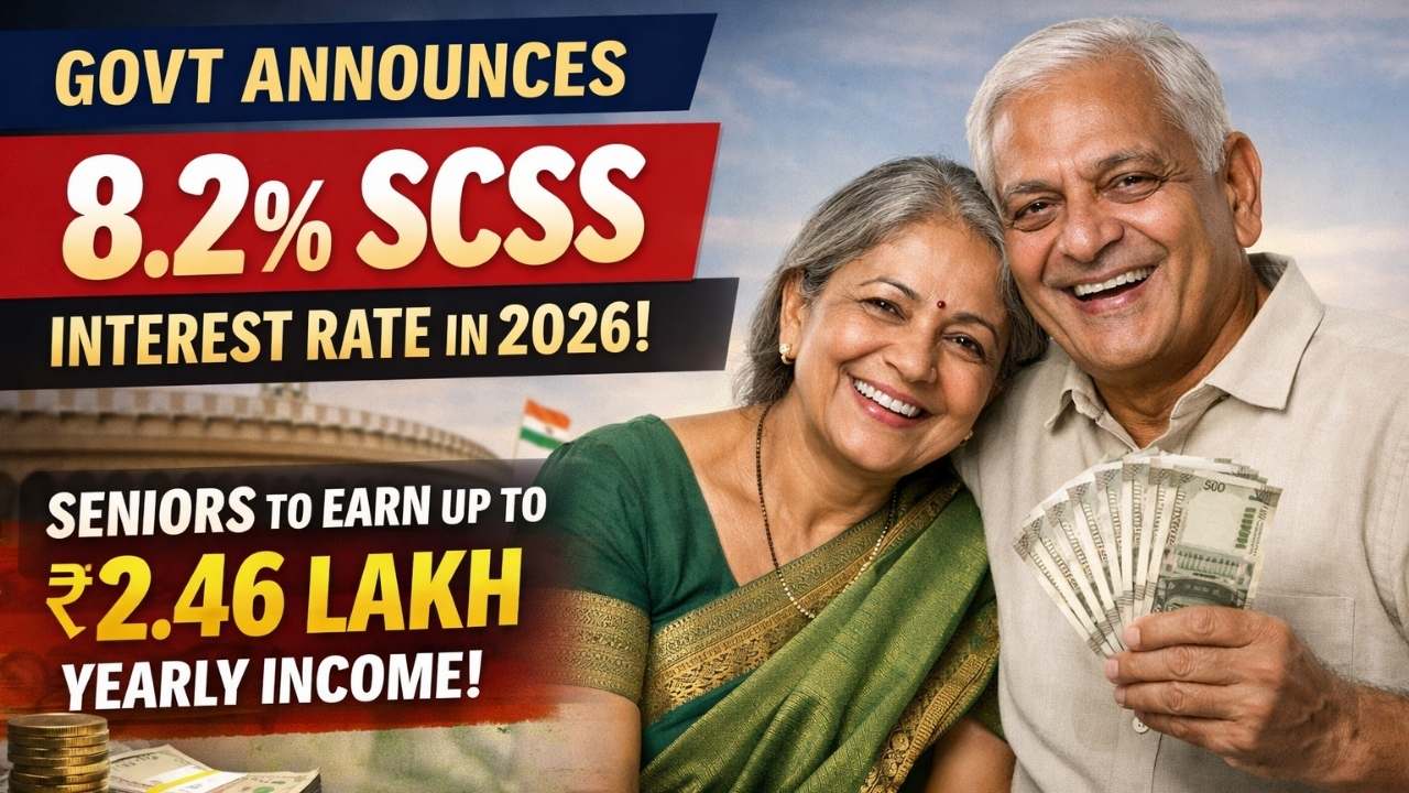 Government Announces 8.2% SCSS Interest Rate In 2026 Giving Senior Citizens Up to ₹2.46 Lakh Yearly Income