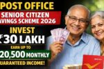 Post Office Senior Citizen Savings Scheme 2026: Invest ₹30 Lakh And Earn Up To ₹20,500 Monthly Guaranteed Income